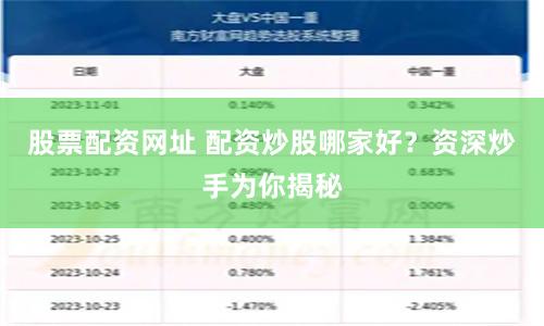 股票配资网址 配资炒股哪家好？资深炒手为你揭秘