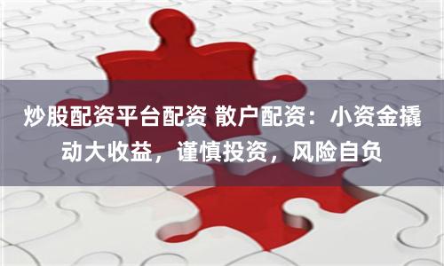 炒股配资平台配资 散户配资：小资金撬动大收益，谨慎投资，风险自负