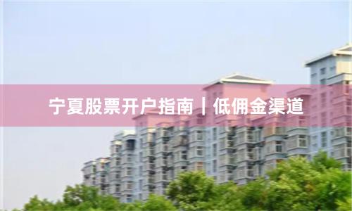 宁夏股票开户指南|低佣金渠道